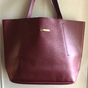 Oscar de la renta maroon tote bag